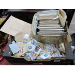 A Large Quantity of Used Postage Stamps, aeroplane photographs, U.S.A craft on runways and in
