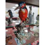 An Anita Harris Figure of a Kingfisher, gold signed, 16.5cm high.