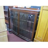 Early XX Century Mahogany Glazed Display Cabinet, with a low back, gadrooned edge, glazed doors,