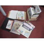 Stamps - Nine Mint Presentation Packs, and high values up to £6. Britannia ace stamp album, Regional