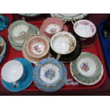 Aynsley (6) and Paragon (2) cups and saucers:- One Tray