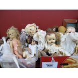 Daisy Kingdom, Pedigree, Alberon, Rosebud and other dolls (some with faults):- Two Boxes.