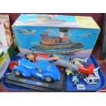 Sissi Remolcador Remote Control Ship, boxed, Chinese made Captain Scarlett vehicle and figures,