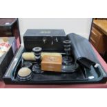 Canteen of Stainless Steel Cutlery, ebony dressing table set, jewellery boxes.