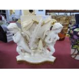 Moore XIX Century Table Centre, with ovoid bowl, supported by three winged cherubs, on triform base,