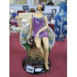 A Peggy Davies Figurine 'Nostalgia', an artists original colourway by M. Jackson, 25cm high.