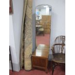 Rectangular Shaped Dressing Mirror, over a mahogany box, 153cm high.