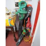 Leaf Blower Black and Decker,Sovereign Hedge Trimmer and a Florabest Chainsaw, (untested:- sold