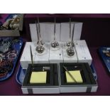 Novelty Football Desk Paperweights/Pen Holder, boxed; two post it note holders/pens:- One Tray