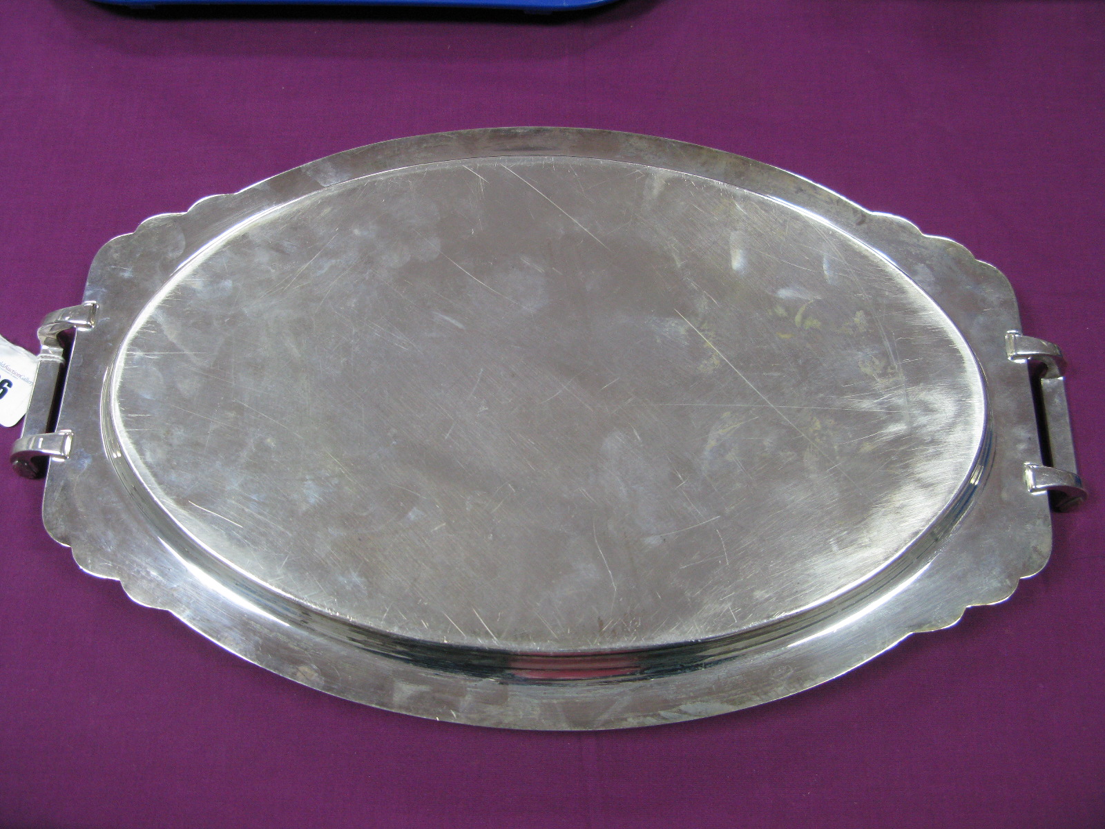 A Hallmarked Silver Tray, Frank Cobb & Co., Sheffield 1934 (Silver Jubilee mark) of plain shaped - Image 4 of 4