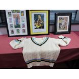 Cricket - Eyre Knit Pure Wool Yorkshire Matchworn Sweater, purportedly for Barrie Leadbeater, having