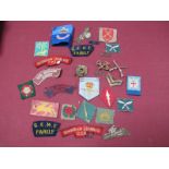 A Quantity of Mid XX Century and Later British and Commonwealth Military Metal and Cloth Badges.