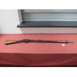 A XIX Century Martini Henry 577/450 Obsolete Calibre Rifle, stamped McVities of Canada, sight,