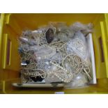 A Mixed Lot of Assorted Imitation Pearl Bead Necklaces, loose beads, etc:- One Box