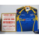 Alfreton Town v. Boston United 1985 Jubilee Celebrations Poster, Doncaster Rugby League shirt by