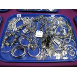 A Selection of Modern Costume Jewellery, including ornate necklaces, bangles, bracelets, etc:- One