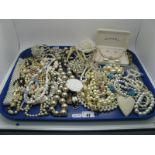 A Selection of Imitation Pearl Bead and Other Costume Jewellery, including necklaces, bracelets,