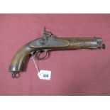 A Mid XIX Century Percussion Sea Service Pistol, with swivel ramrod, lanyard ring, no obvious