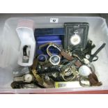 Assorted Wristwatches, including vintage "Negresco" plastic cased watch, watch bracelets/straps