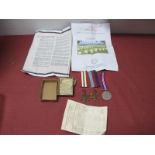 A WWII Casualty Medal Trio, comprising War Medal, 1939-45 Star, Italy Star in box of issue with