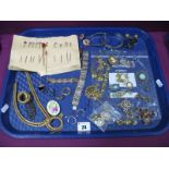 A Mixed Lot of Assorted Costume Jewellery, including brooches, matching pendant, earrings and