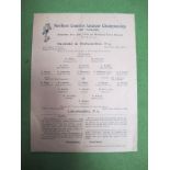 1950 Sheffield & Hallamshire F.A v. Lincolnshire F.A Single Sheet Programme, for the game at Worksop