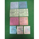 Manchester United Tickets, 1960's European Cup no year v. Waterford x 2, Anderlecht, Rapid