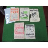 1948-9 Programmes, Southampton v. Blackburn, Manchester City away at Stoke, Newcastle. Blackpool '