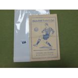 1937-38 Chesterfield v. Blackburn Rovers Programme, dated December 27th 1937.