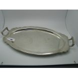 A Hallmarked Silver Tray, Frank Cobb & Co., Sheffield 1934 (Silver Jubilee mark) of plain shaped