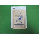 1937-8 Chesterfield v. Sheffield Wednesday Programme, dated August 28th 1937.