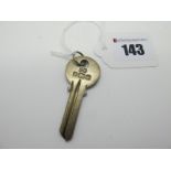 A Novelty Hallmarked Silver Key, PA, Sheffield 1978, 5.6cm long (12.8grams).