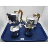 A Vintage Picquot Ware Four Piece Tea Set. (4)