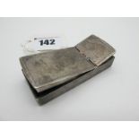 A Hallmarked Silver Two Compartment Snuff Box/Vesta Case, SM London 1845, of rectangular form,