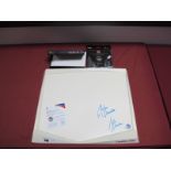 Olympics London 2012 Medals Ceremony Tray, maroon lettering, blue ink signed by the Brownlee
