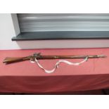 An Early XIX Century East India Company Flintlock Musket, appears original, overall length 140cm,