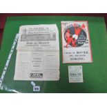 1934 F.A.Cup Final Manchester City v. Portsmouth Programme, (spine tears, grubby, rusty staples),