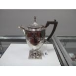 A Highly Decorative Hallmarked Silver Coffee Pot, Nathan & Hayes, Birmingham 1904, of tapering