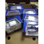 Six Corgi Diecast Model Minis, all boxed.