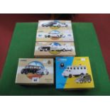 Five Corgi Diecast Model Police Vehicle Sets, including #97721 Jaguar MKII/Mini Durham Police,