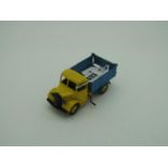 Dinky Toys, No 410 Bedford End Tipper, yellow cab, mid blue back, overall good.