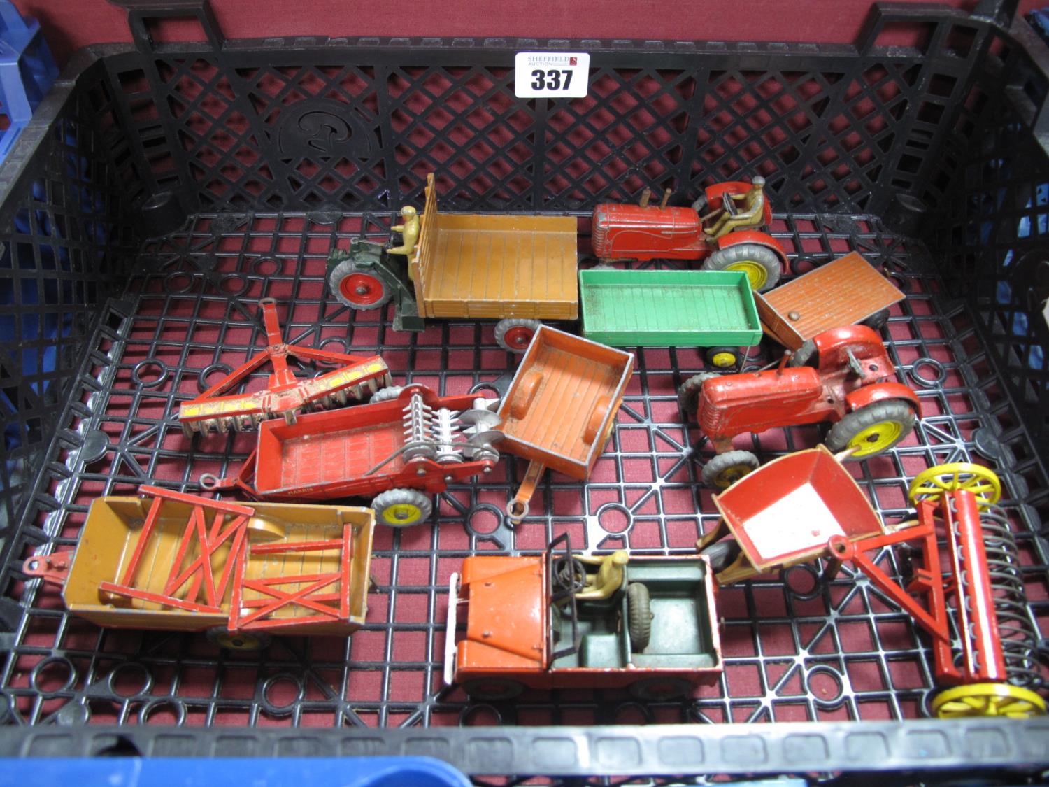 A Quantity of Original Dinky Diecast Vehicles, all farming or similar subjects, including Land