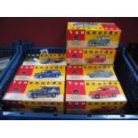 Eight Diecast Model Vehicles, by Lledo, all Vanguards Editions including Austin Mini Van, all