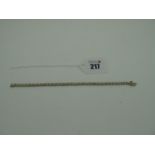 A 9ct Gold Bracelet, of uniform design, with inset highlights, overall length 19.7cm (6grams).