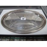 A Hallmarked Silver Trinket Tray, (markers mark indistinct) Birmingham 1915, of oval form with