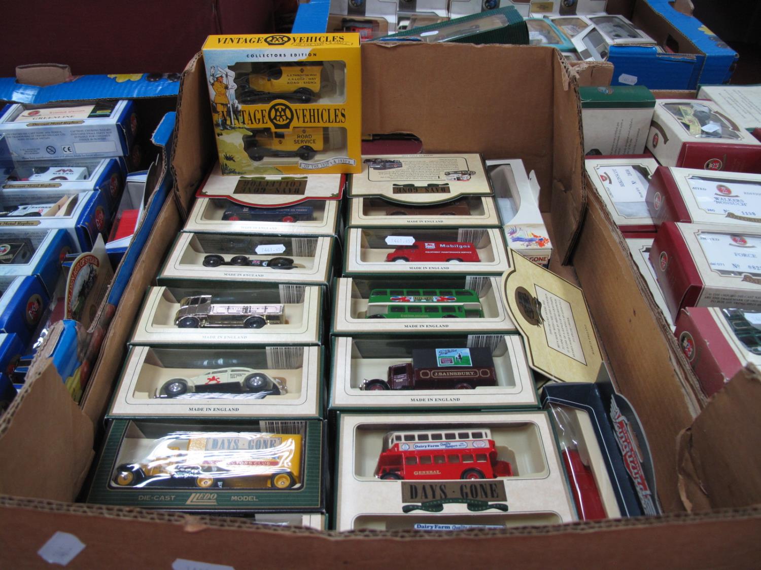 Approximately Thirty Five Diecast Model Vehicles, by Lledo and similar, all boxed.