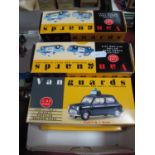 Six Lledo 'Vanguards' Diecast Model Police Vehicles, including 1:43rd Scale Police Panda Cars of The