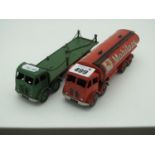 Two Original Dinky 2nd Type Fodens No 941 - Mobilgas and No 905 - Flat Truck with Chains, two