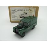 A Hart Models 1:48th Scale White Metal Model HT 13 Landrover, long wheelbase 109 hard top