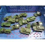 A Quantity of Original Dinky Diecast Vehicles, all with a Military theme, all playworn.